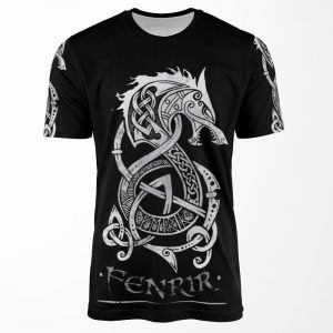 Fenrir The Monster Wolf Of Norse Mythology Gray All-over-print T-shirt