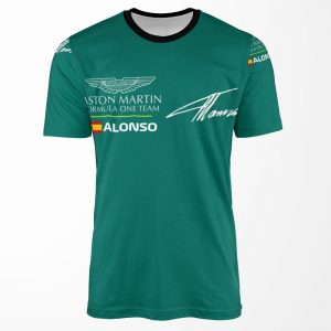 Fernando Alonso Aston Martin 14 F1 2023 All-over-print T-shirt