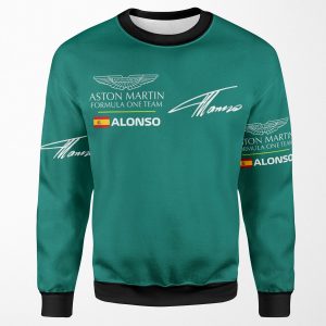 Fernando Alonso Aston Martin 14 F1 2023 All-over-print Unisex Sweatshirt