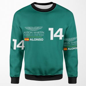 Fernando Alonso Aston Martin F1 2023 All-over-print Unisex Sweatshirt