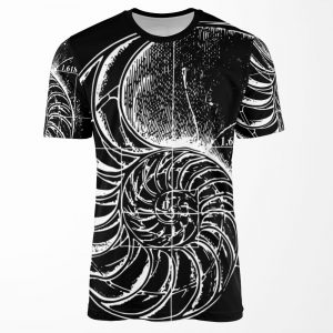 Fibonacci On A Nautilus Shell All-over-print T-shirt