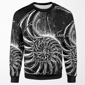 Fibonacci On A Nautilus Shell All-over-print Unisex Sweatshirt