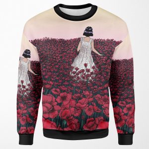 Field Of Poppies Coloured Version All-over-print Unisex Sweatshirt