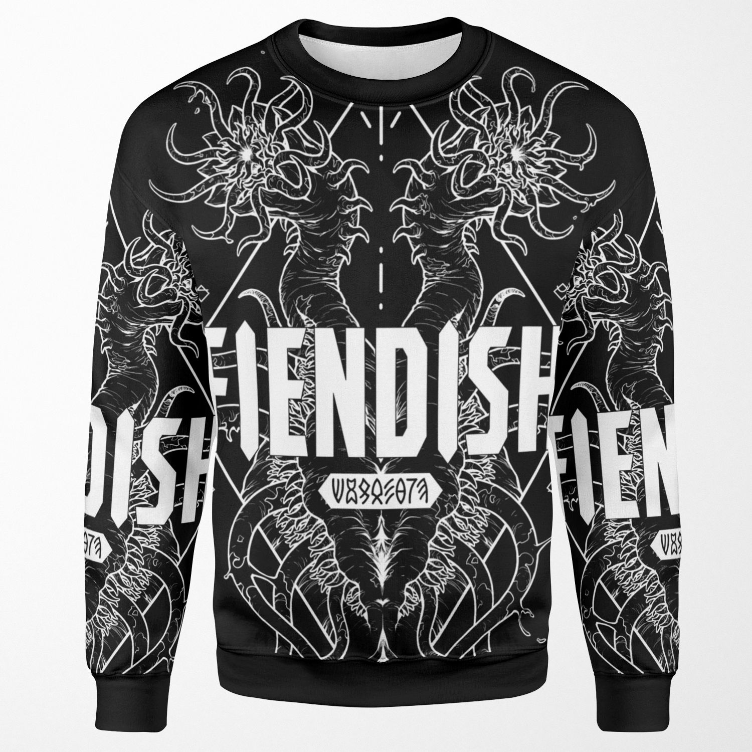 Fiendish Urgastij White All-over-print Unisex Sweatshirt