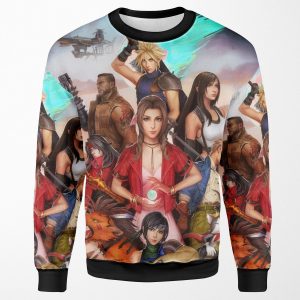 Final Fantasy 7Final Fantasy Vii Ff7 Cast Art All-over-print Unisex Sweatshirt