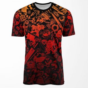 Final Fantasy Moogle Verse Red All-over-print T-shirt