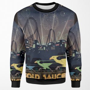 Final Fantasy Vii Gold Saucer Travel Poster All-over-print Unisex Sweatshirt