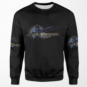 Final Fantasy Xiv Shadowbringers Logo All-over-print Unisex Sweatshirt