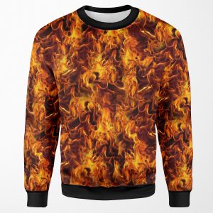 Fire And Flames Pattern All-over-print Unisex Sweatshirt