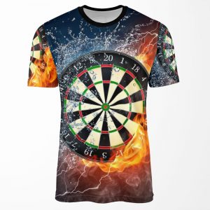 Fire And Ice Dartboard All-over-print T-shirt
