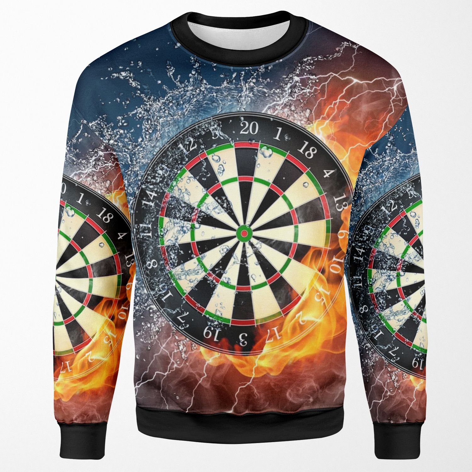 Fire And Ice Dartboard All-over-print Unisex Sweatshirt