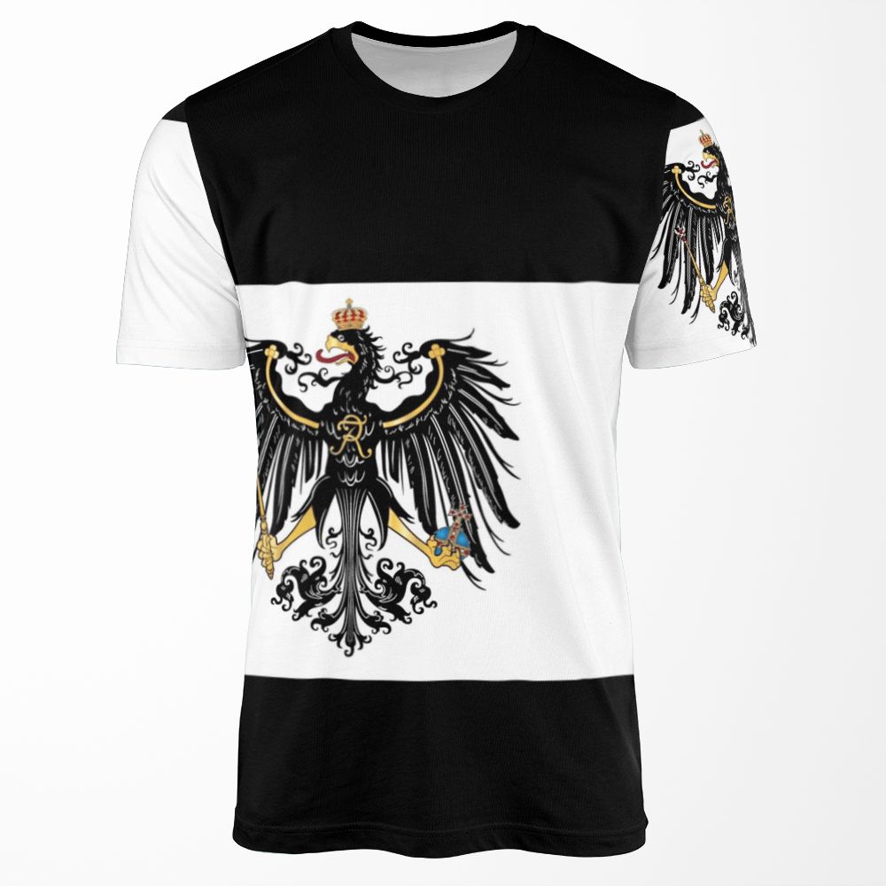 Flag Of The Kingdom Of Prussia 1892 Flag Merch All-over-print T-shirt