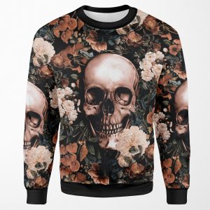 Floral And Skull Ii All-over-print Unisex Sweatshirt