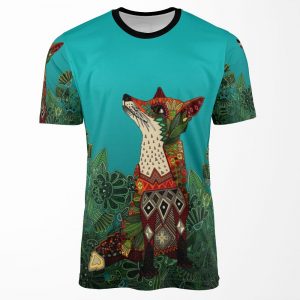 Floral Fox All-over-print T-shirt