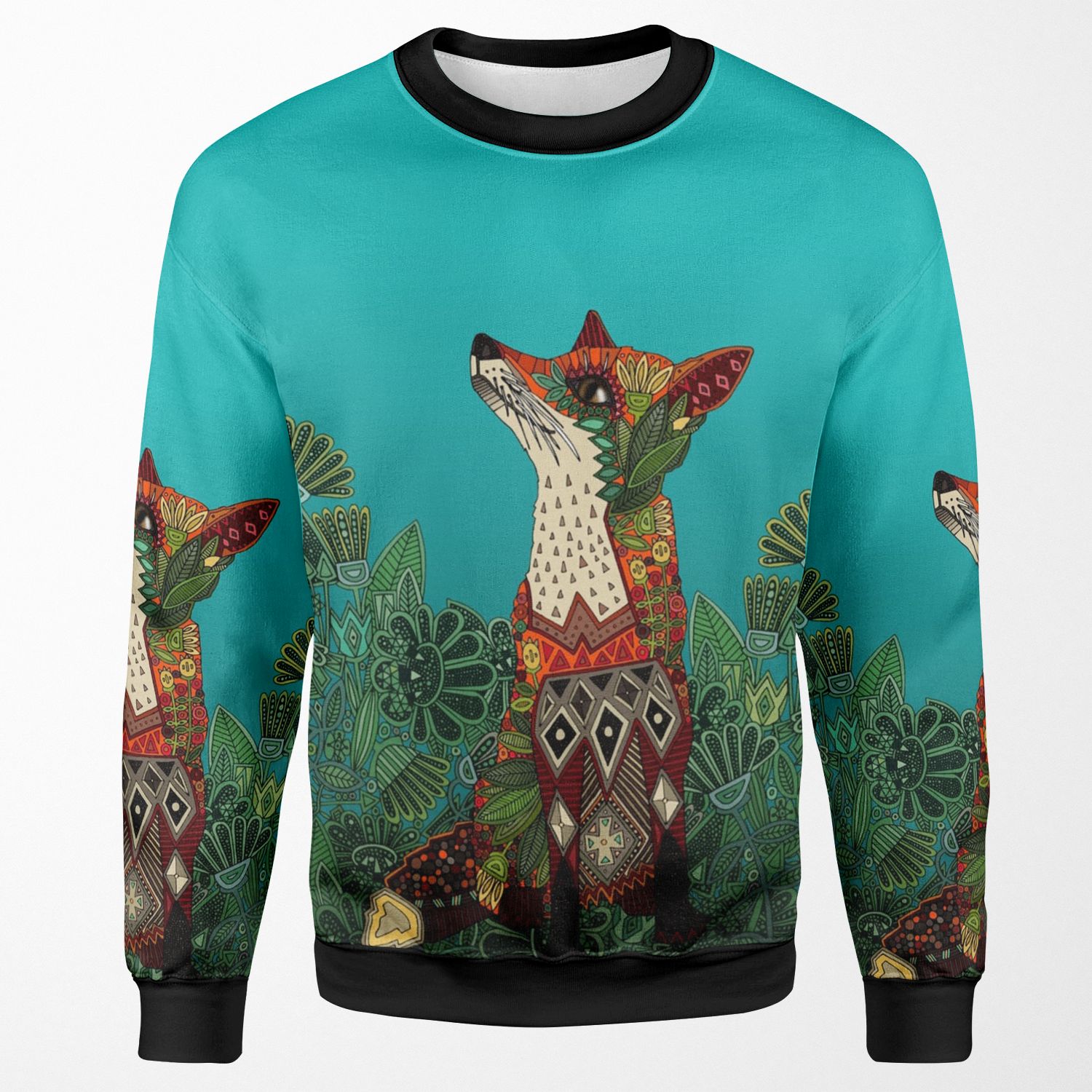 Floral Fox All-over-print Unisex Sweatshirt