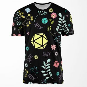 Flowers Plants And Succulents Polyhedral Dice Set All-over-print T-shirt