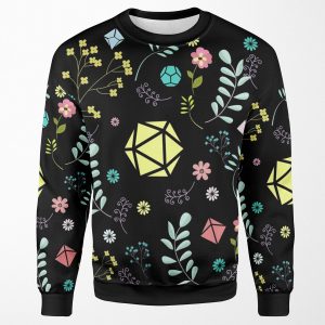 Flowers Plants And Succulents Polyhedral Dice Set All-over-print Unisex Sweatshirt