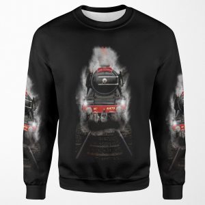 Flying Scotsman Through The Night By Motormaniac All-over-print Unisex Sweatshirt