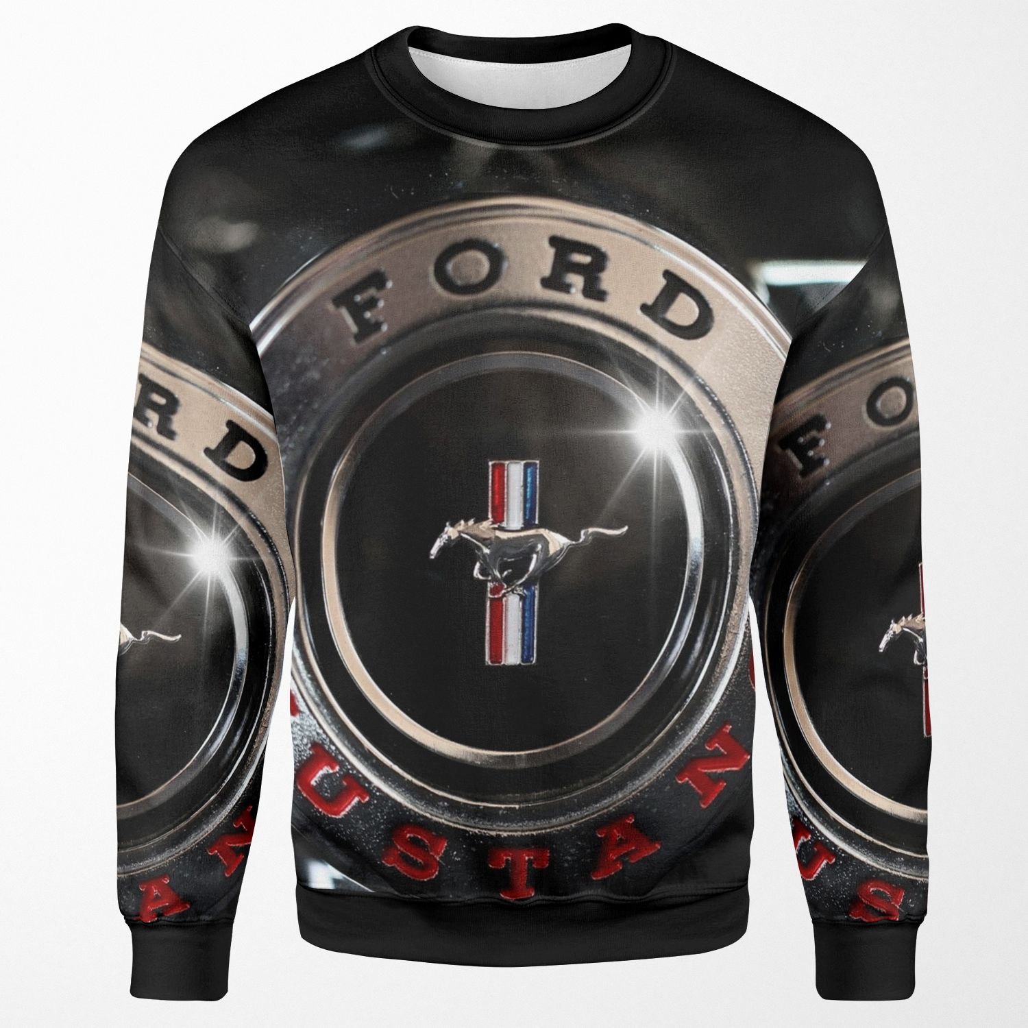 Ford Mustang Steering Wheel All-over-print Unisex Sweatshirt