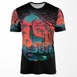 Forest Spirit Woodland Illustration All-over-print T-shirt