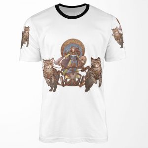 Freya Driving Her Cat Chariot All-over-print T-shirt