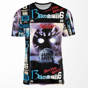 Friday The 13Th Part Vi Jason Lives Japanese Vhs All-over-print T-shirt
