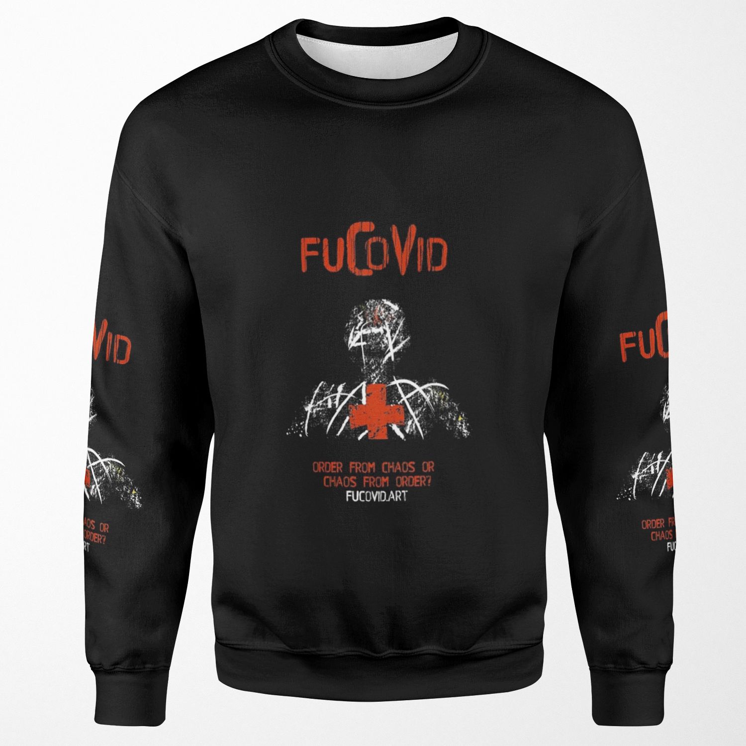 Fucovid Sculpture Head All-over-print Unisex Sweatshirt