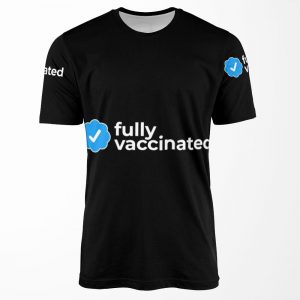 Fully Vaccinated Check All-over-print T-shirt