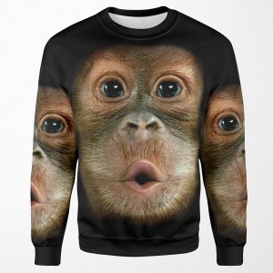Funny Chimpanzee Face All-over-print Unisex Sweatshirt