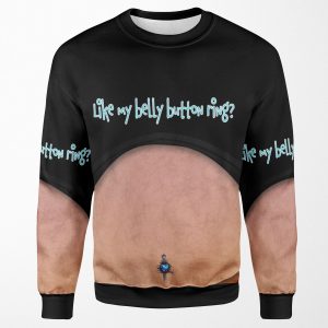 Funny Dad Fake Fat Beer Belly Button Ring Body Piercing All-over-print Unisex Sweatshirt
