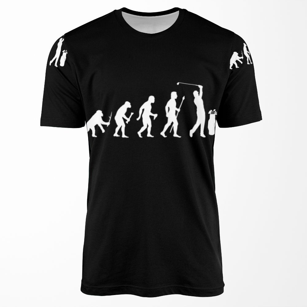 Funny Evolution Of Golf All-over-print T-shirt