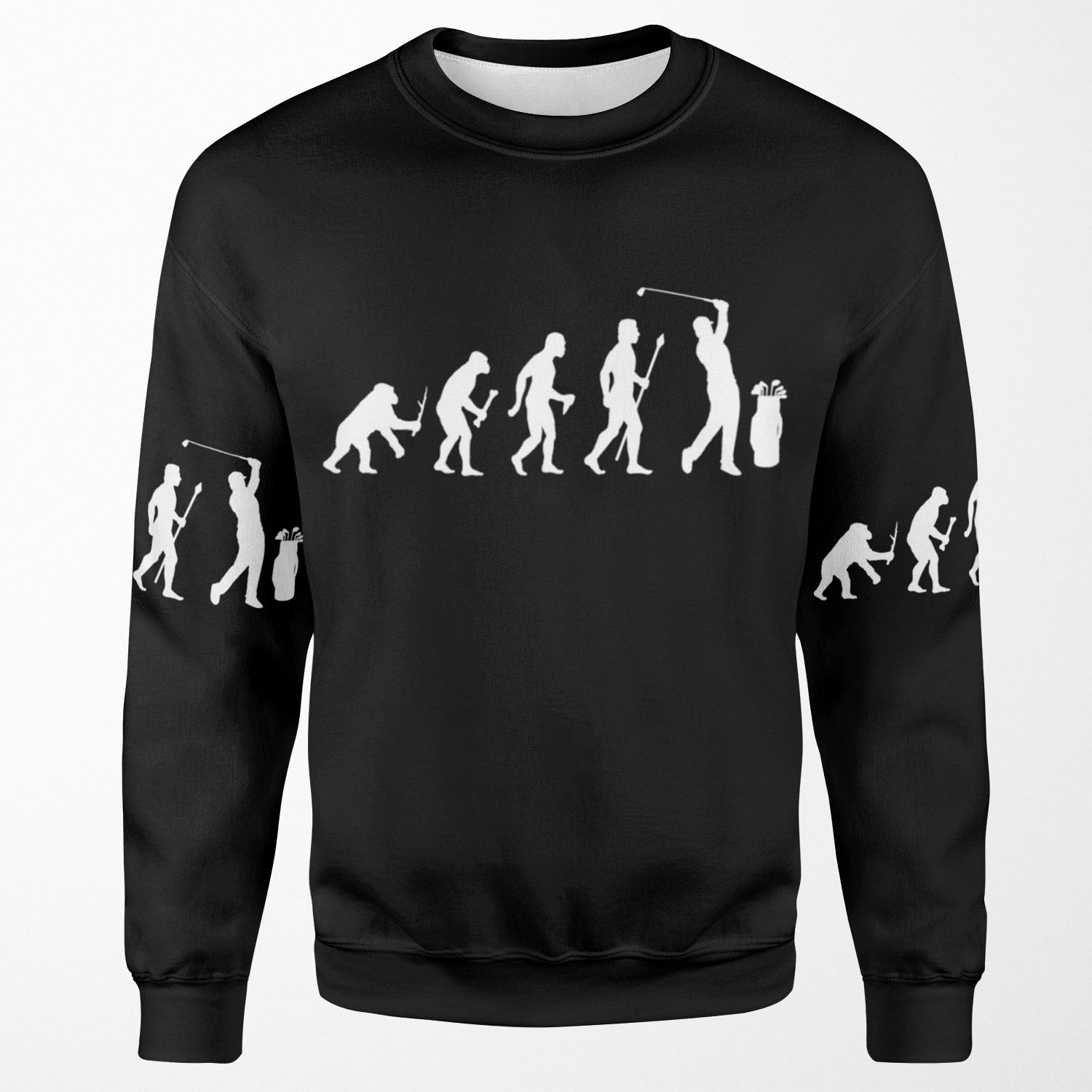 Funny Evolution Of Golf All-over-print Unisex Sweatshirt