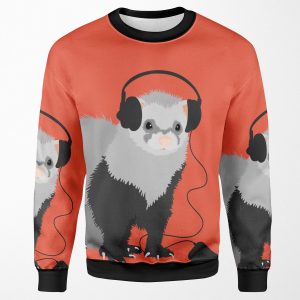 Funny Musical Ferret All-over-print Unisex Sweatshirt
