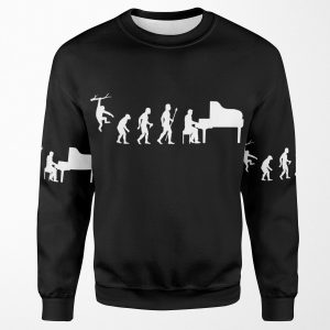 Funny Piano Evolution All-over-print Unisex Sweatshirt