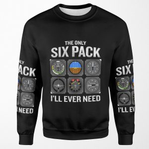 Funny Pilot Quote Cockpit Airplane Flight Intruments All-over-print Unisex Sweatshirt