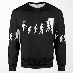 Funny Rock Climbing Evolution T Shirt All-over-print Unisex Sweatshirt