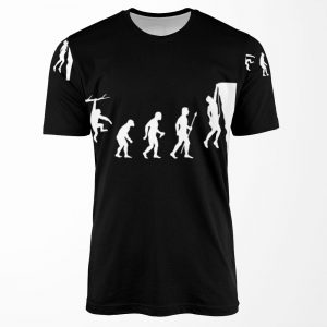 Funny Rock Climbing EvolutionAll-over-print T-shirt