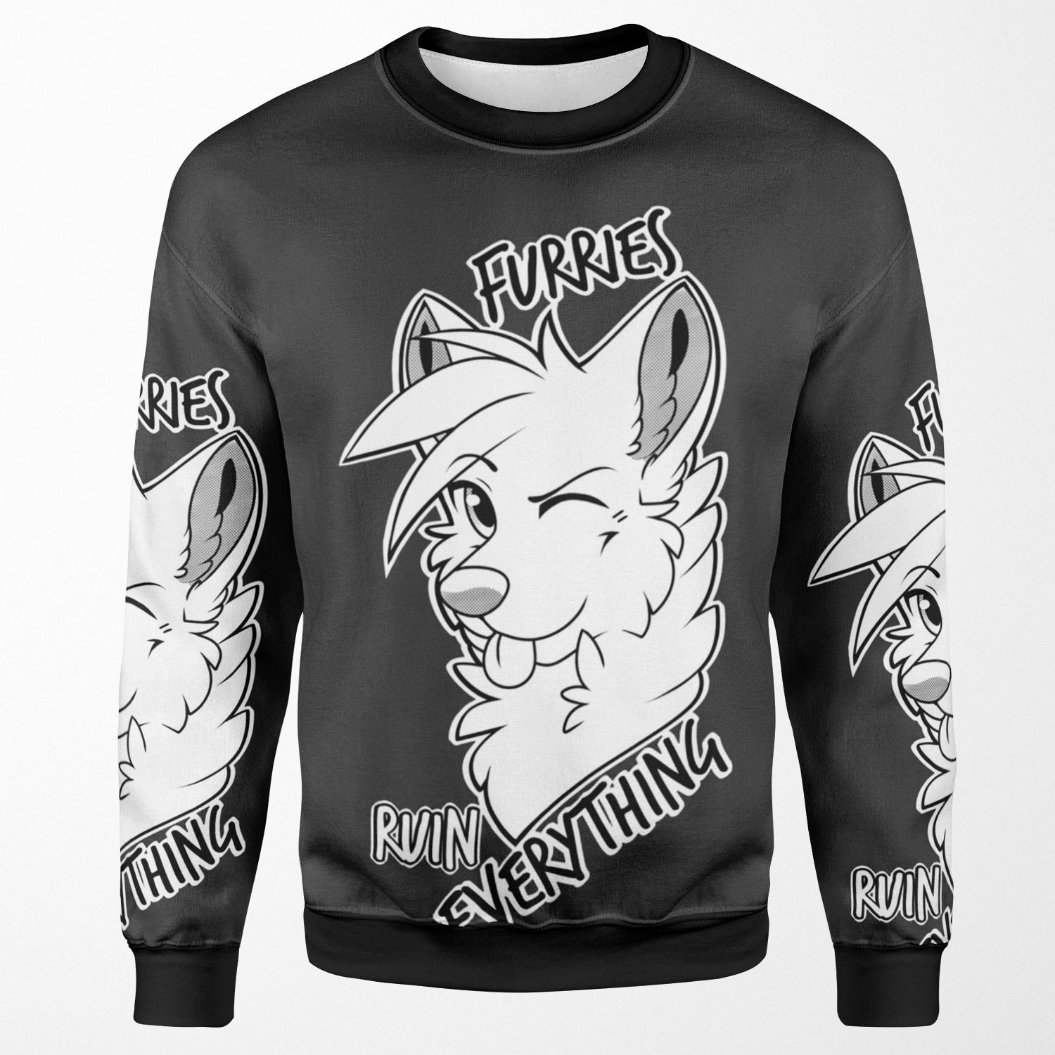Furries Ruin Everything All-over-print Unisex Sweatshirt