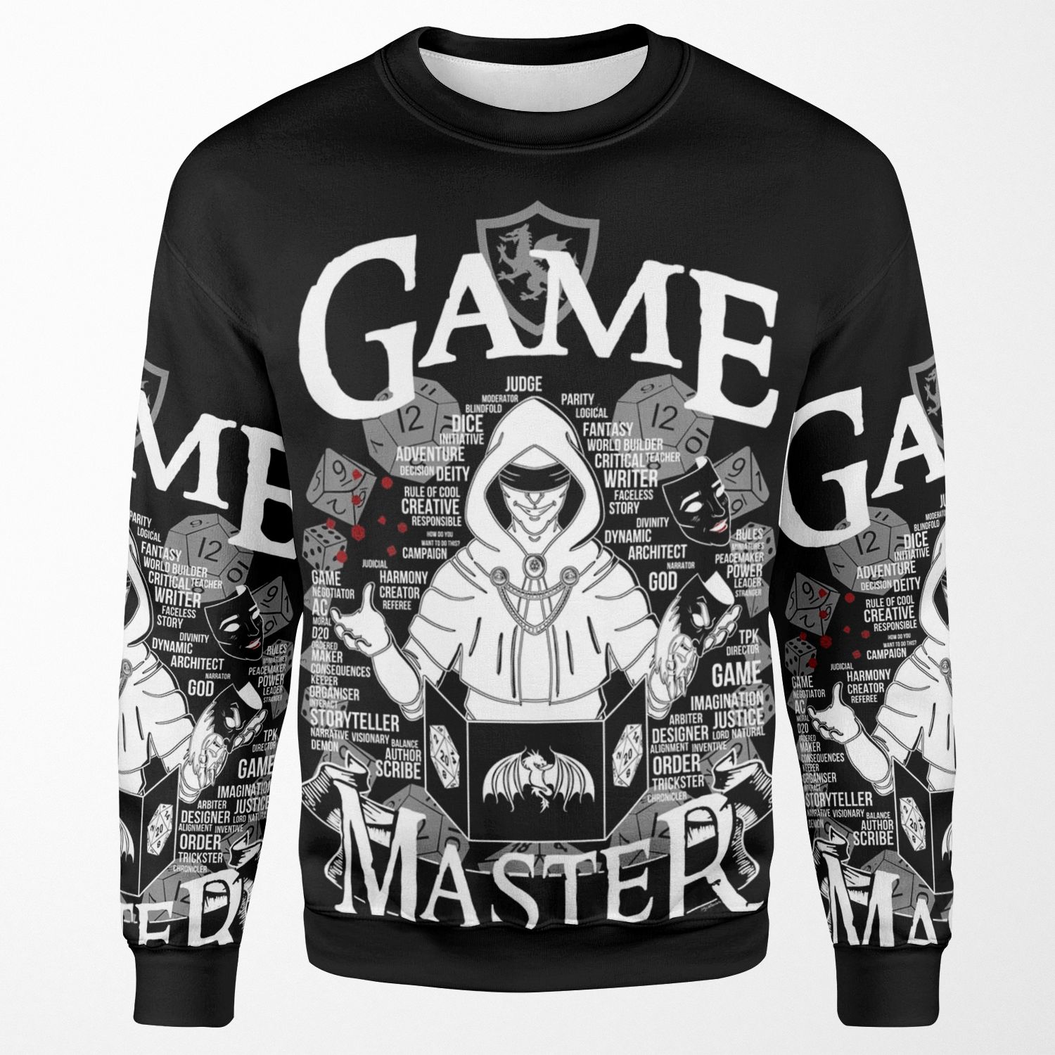Game Master White All-over-print Unisex Sweatshirt