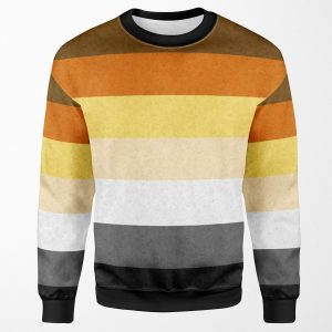 Gay Bear Pride Flag Colored Background All-over-print Unisex Sweatshirt