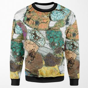 Geology Gift Peridotite From Ardnamurchan Scotland Rock Thin Section Microscope Photo All-over-print Unisex Sweatshirt