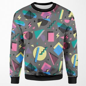 Geometric 90S Design 3 All-over-print Unisex Sweatshirt