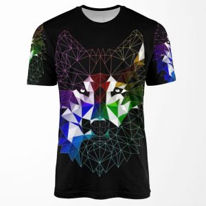 Geometric Wolf All-over-print T-shirt