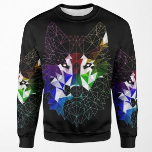 Geometric Wolf All-over-print Unisex Sweatshirt