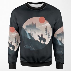 Geralt On The Ride All-over-print Unisex Sweatshirt