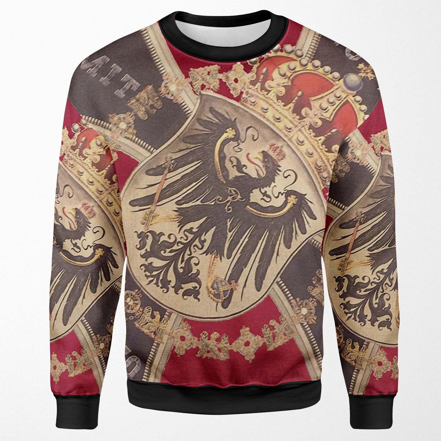 German Eagle And Iron Cross Of Prussia All-over-print Unisex Sweatshirt