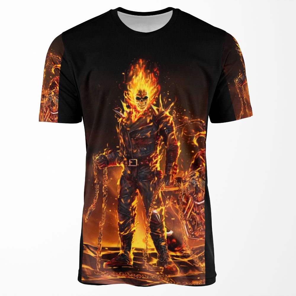 Ghost Rider The Fire Man Beautiful Hot Designs All-over-print T-shirt
