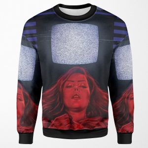 Girl And Tv All-over-print Unisex Sweatshirt