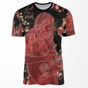 Girl In Red All-over-print T-shirt