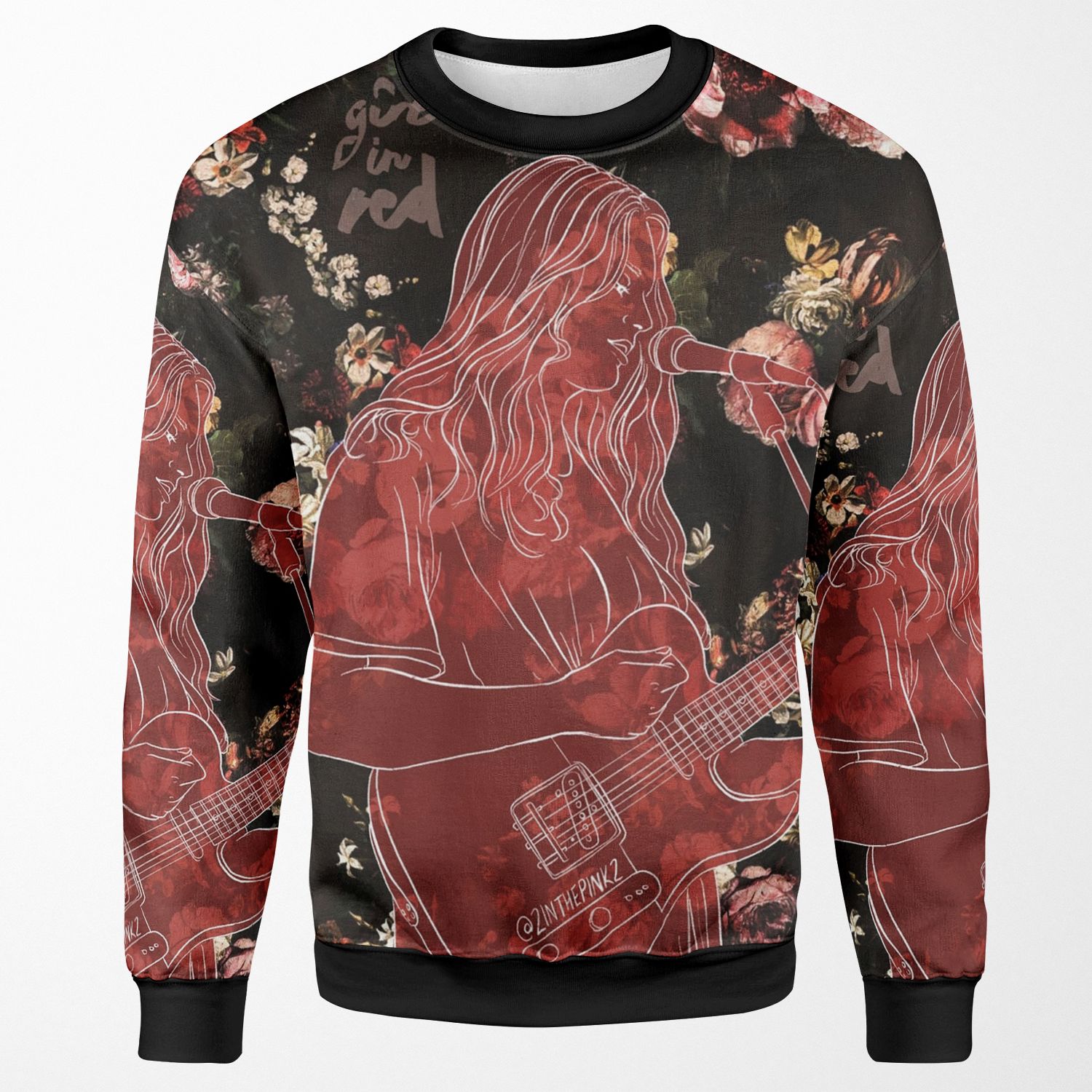Girl In Red All-over-print Unisex Sweatshirt